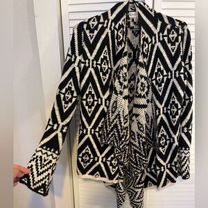 Native American print cardigan